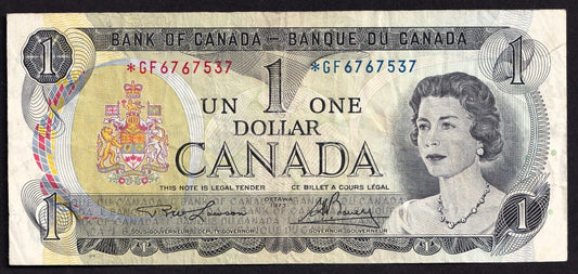 Canada 1973 $1 One Dollar Replacement Banknote Lawson - Bouey *GF 6767537