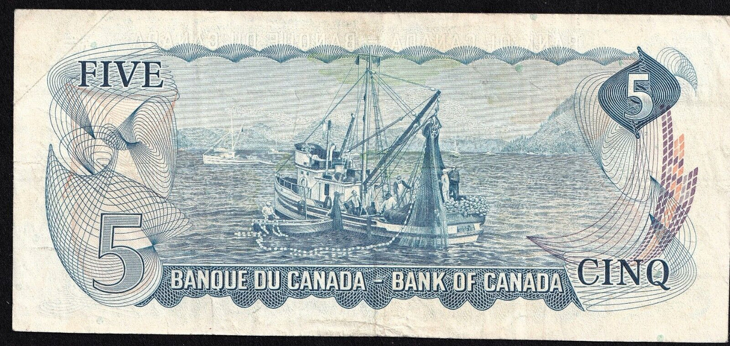 Canada 1972 $5 Five Dollar Banknote Bouey - Rasminsky Replacement *CC 3078868