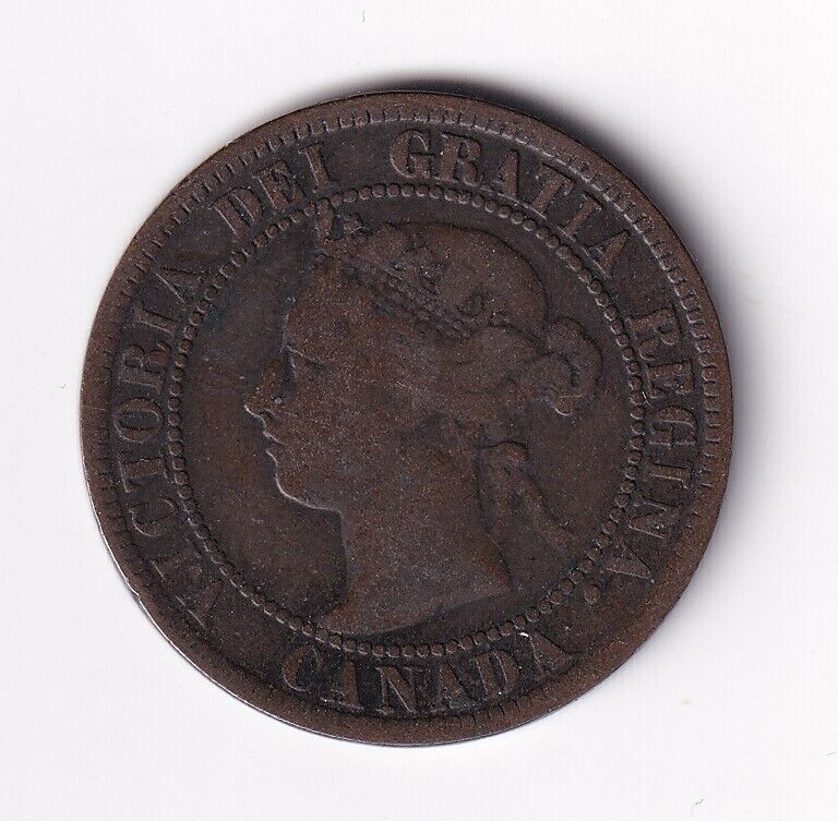 Canada 1896 1 Cent One Large Cent Queen Victoria Nice Details #1