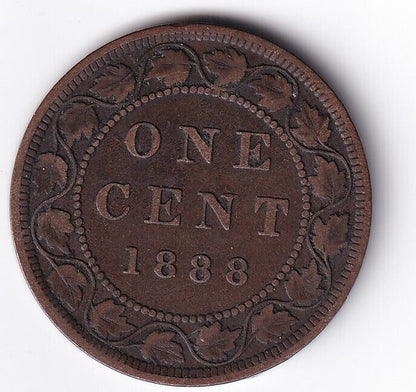 Canada 1888 1c One Large Cent Queen Victoria Fine #1