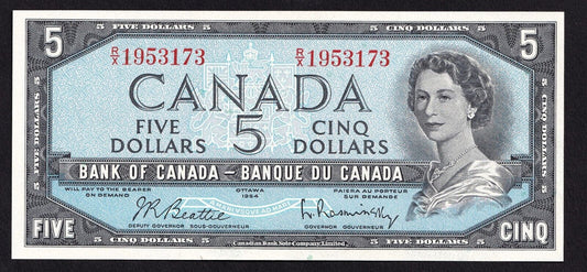 Canada 1954 $5 Five Dollar Banknote Beattie - Rasminsky Nice Colour R/X