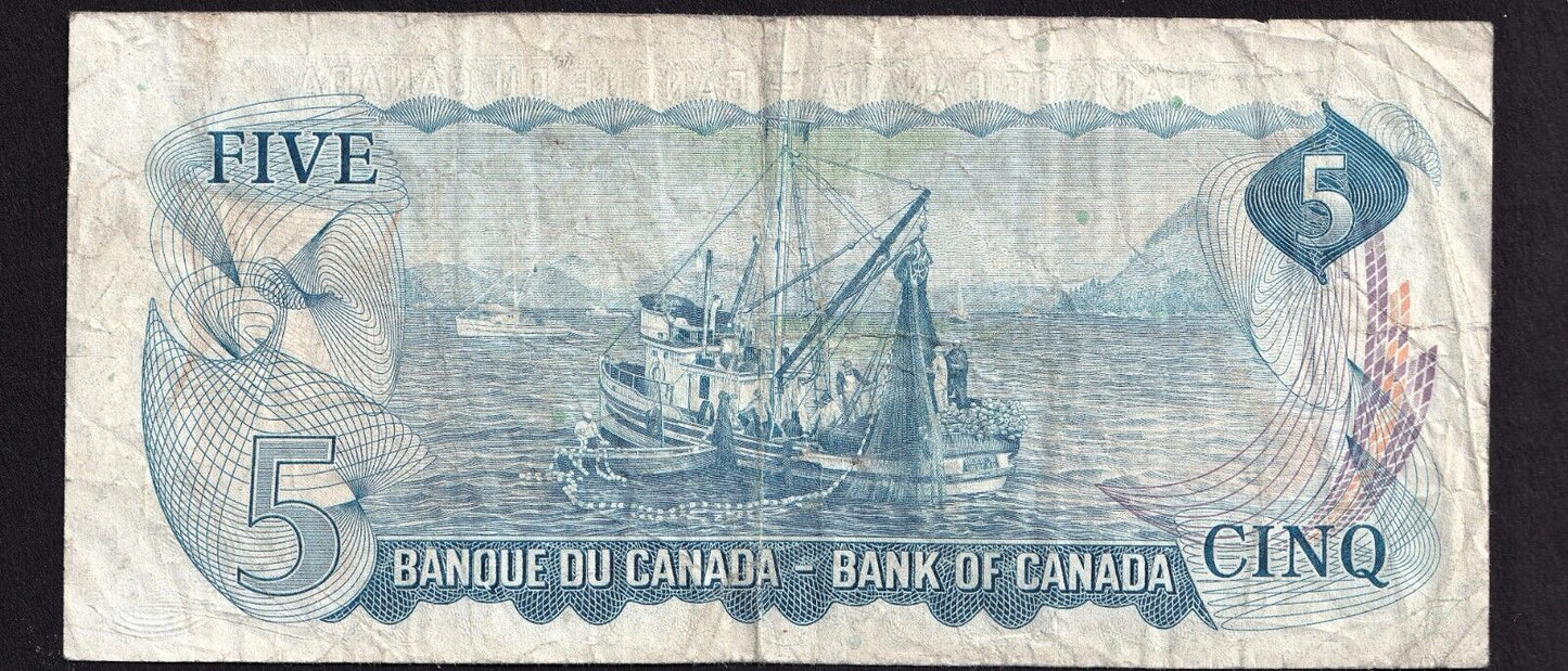 Canada 1972 $5 Five Dollar Banknote Lawson - Bouey Replacement *SB Below 1.6M