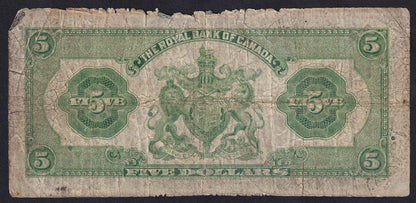 1935 Royal Bank of Canada $5 - Serial Number 1039065 - Cat#630-18-02a Large Sig