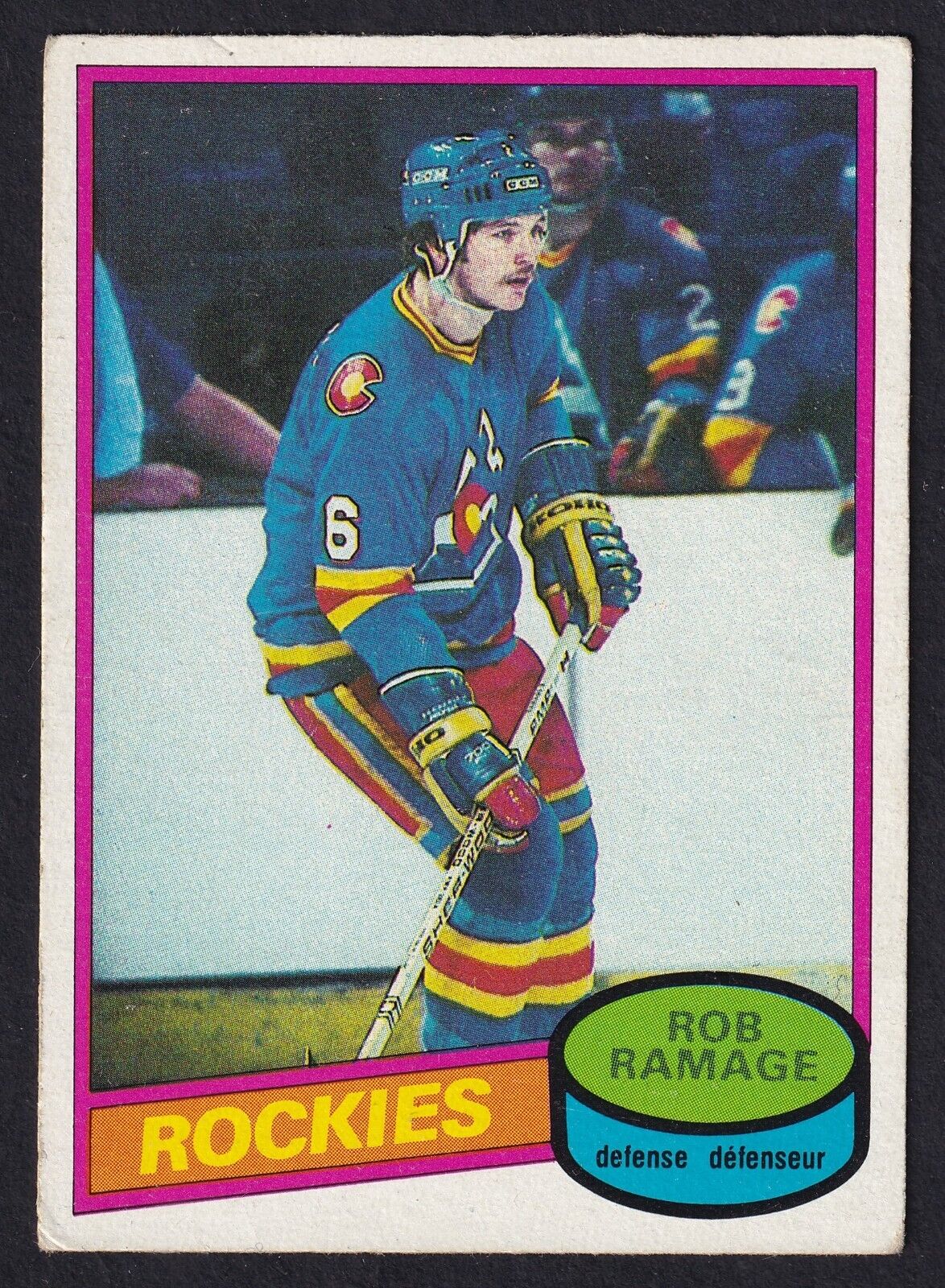 1980-81 O-Pee-Chee Rob Ramage Rookie Card  #213 Colorado Rockies RC