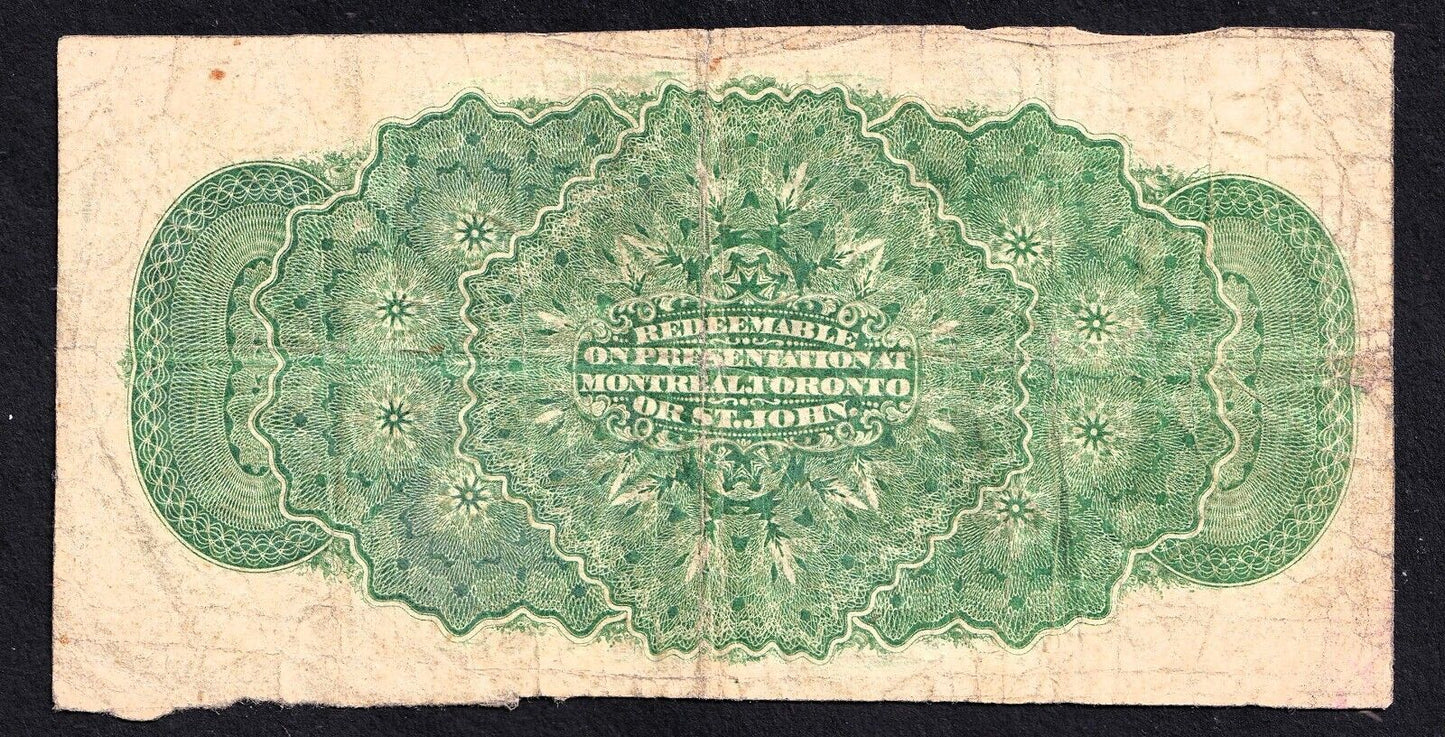 1870 Dominion Of Canada 25 Cents Banknote Rare "B" Series Nice Rare Note!