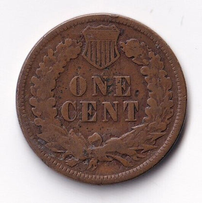 United States USA 1874 1c One Cent Indian Head Penny Bronze Coin Good