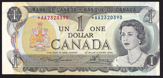 Canada 1973 $1 One Dollar Replacement Banknote Lawson - Bouey *AA 2320390