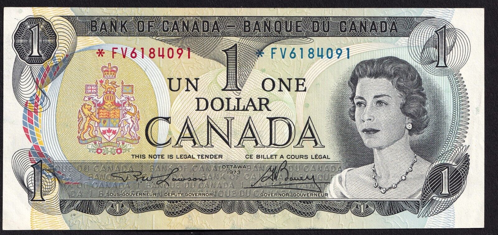 Canada 1973 $1 One Dollar Replacement Banknote Lawson - Bouey *FV 6184091