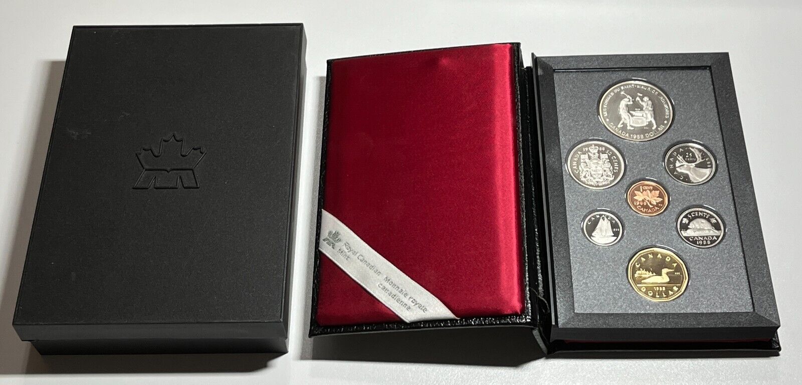 1988 Canada Double Dollar Proof Set With Saint-Maurice Ironworks Silver Dollar