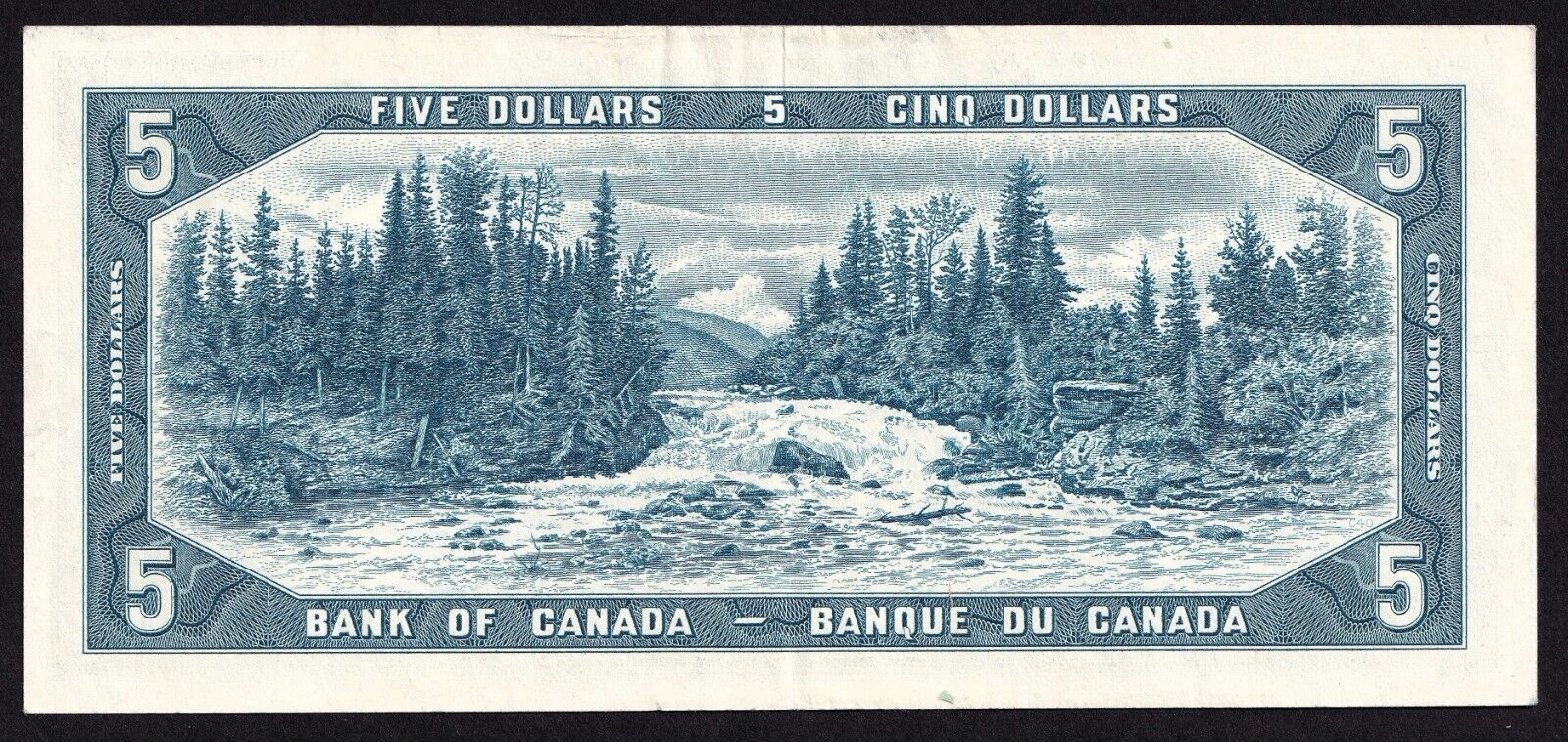 Canada 1954 $5 Five Dollar Banknote Beattie - Rasminsky Nice Colour K/X 2740431