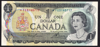 Canada 1973 $1 One Dollar Replacement Banknote Lawson - Bouey *FG 3140717