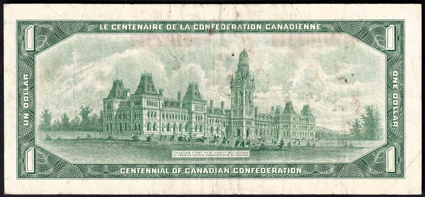 Canada 1967 $1 One Dollar Replacement Banknote Beattie - Rasminsky *N/O 0102311