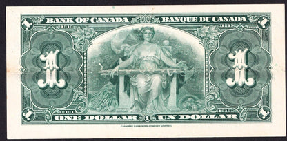 Canada 1937 $1 One Dollar Banknote Coyne - Towers U/M 5118490 NIce Colour