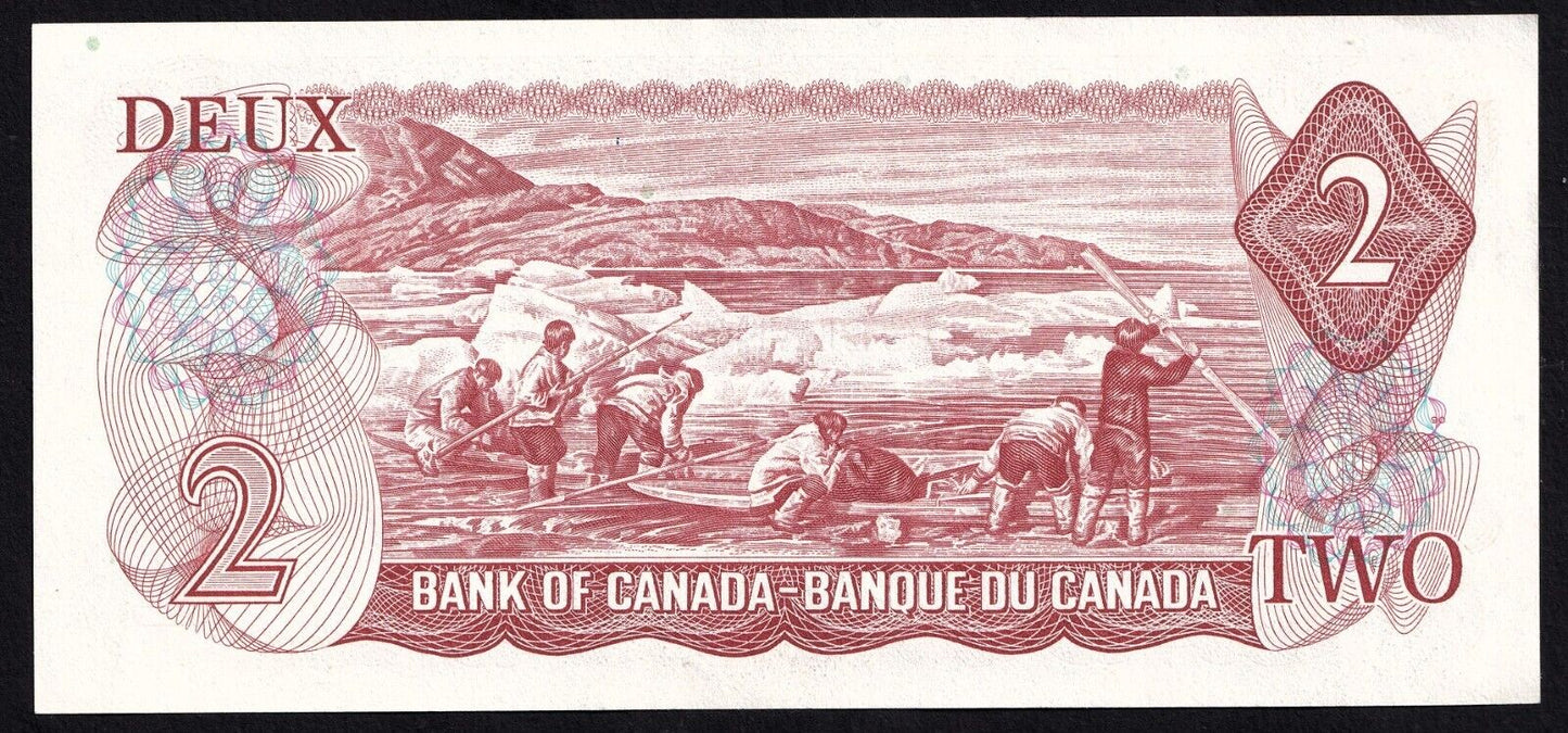 Canada 1974 $2 Two Dollar Banknote Lawson - Bouey AGD 9093236