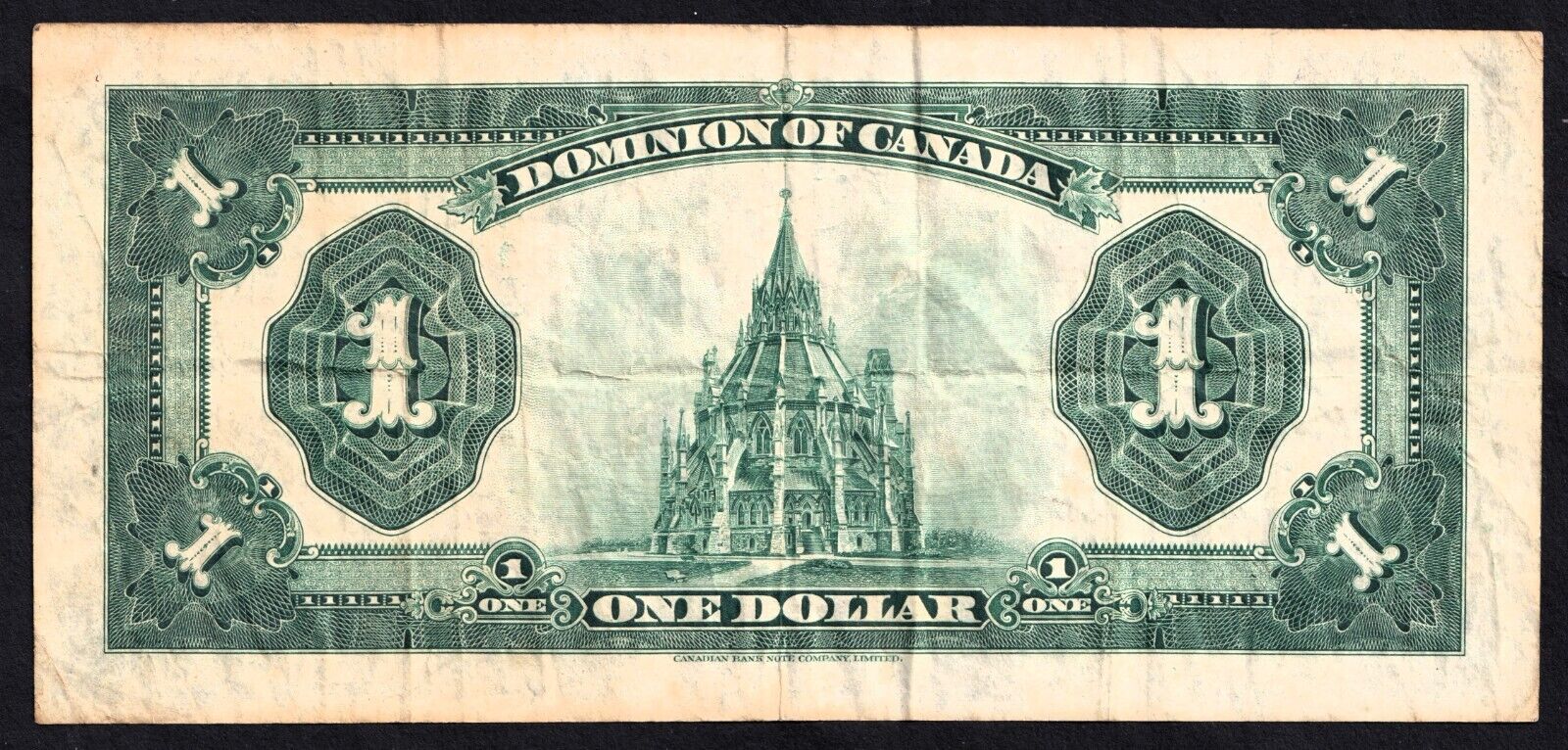 Dominion Of Canada 1923 $1 One Dollar Banknote McCavour - Saunders Green Seal