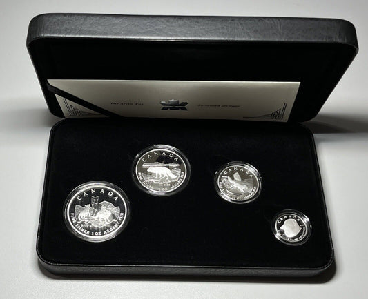 2004 Canada Silver The Arctic Fox Proof Fractional Four Coin Set .9999