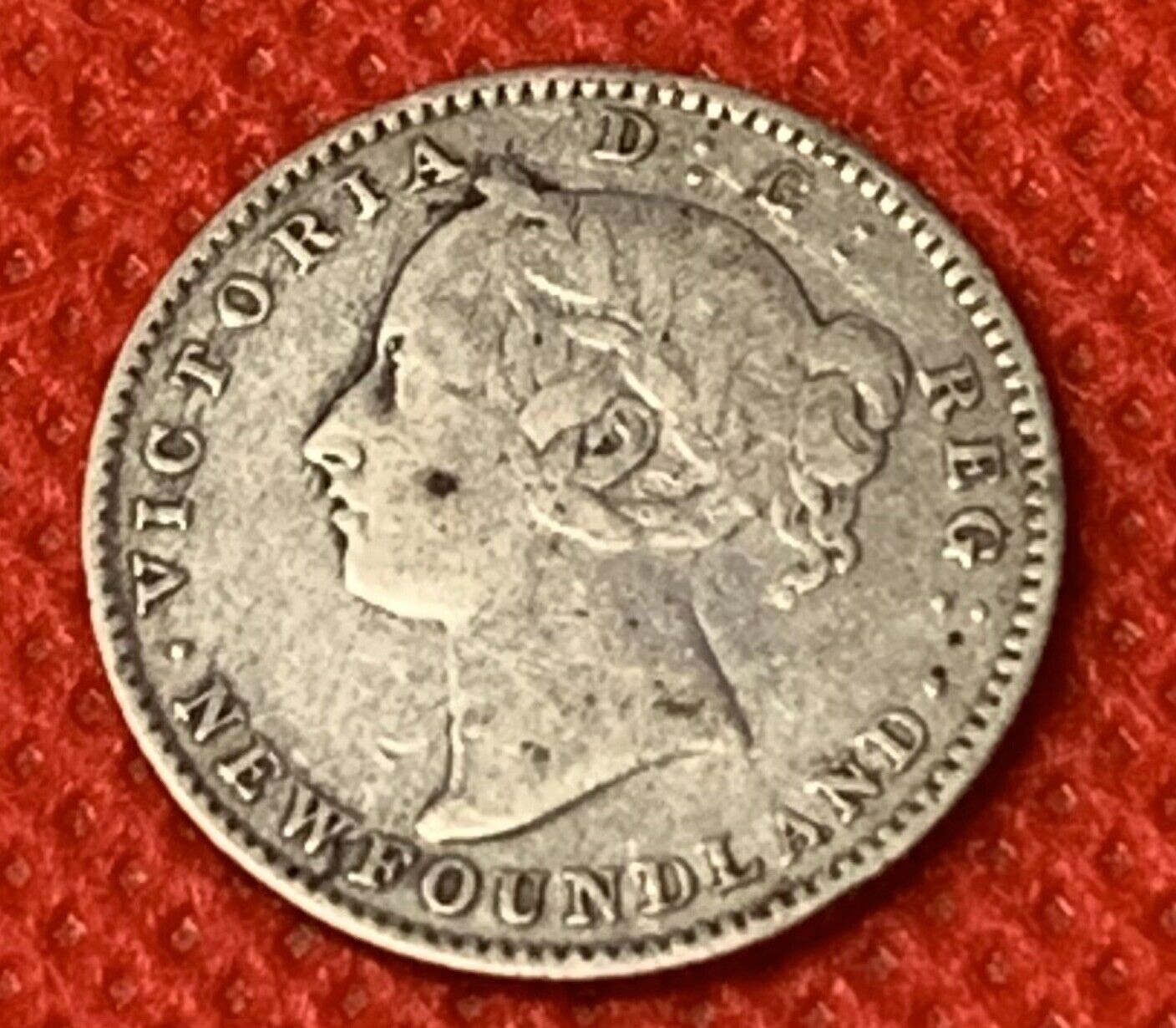 1888 Newfoundland Canada 10 Cent Silver Coin -  Nice Low Mintage