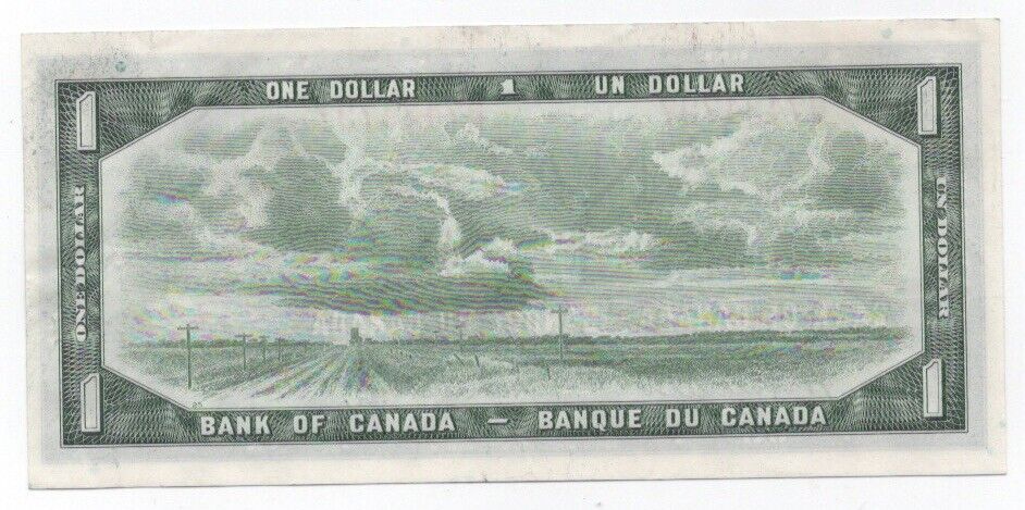 1954 $1 Canada Beattie/ Rasminsky H/M Prefix Low Print Changeover Run XF/AU