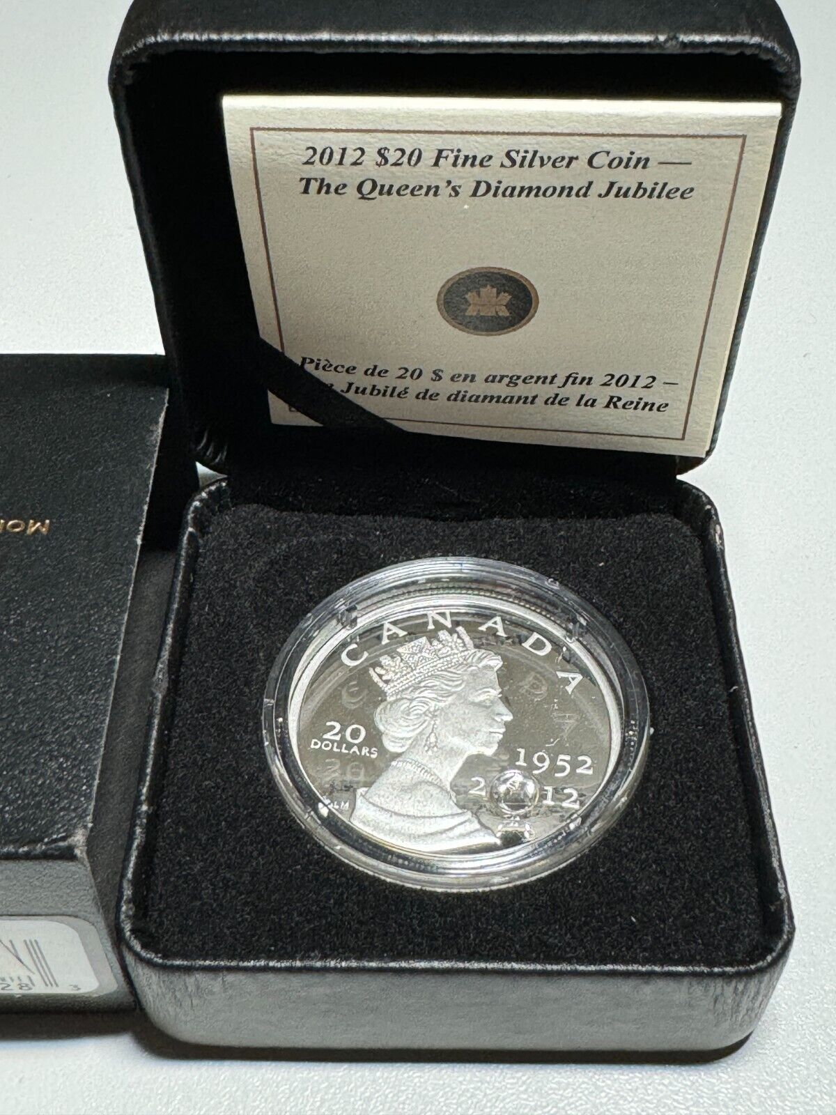 2012 RCM $20 Fine Silver coin - The Queen's Diamond Jubilee (with crystal)