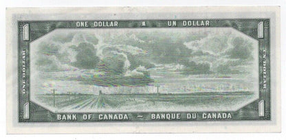 1954 $1 Canada Beattie/ Rasminsky H/M Prefix Low Print Changeover Run XF/AU