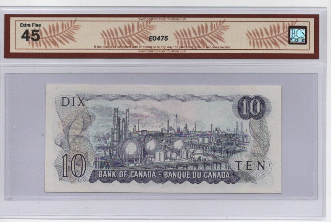 1971 Bank of Canada $10 Ten Dollar Replacement  EDX Banknote BCS XF-45