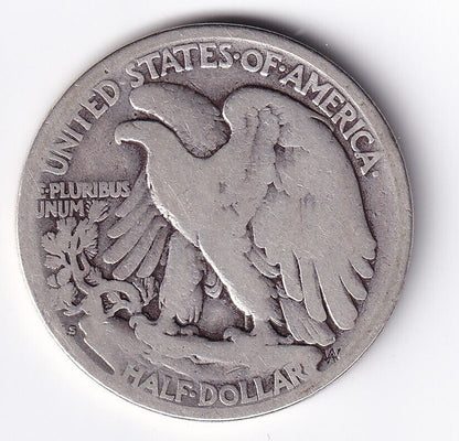 United States 1921-S .900 Silver Walking Liberty Half Key Date 50 Cent