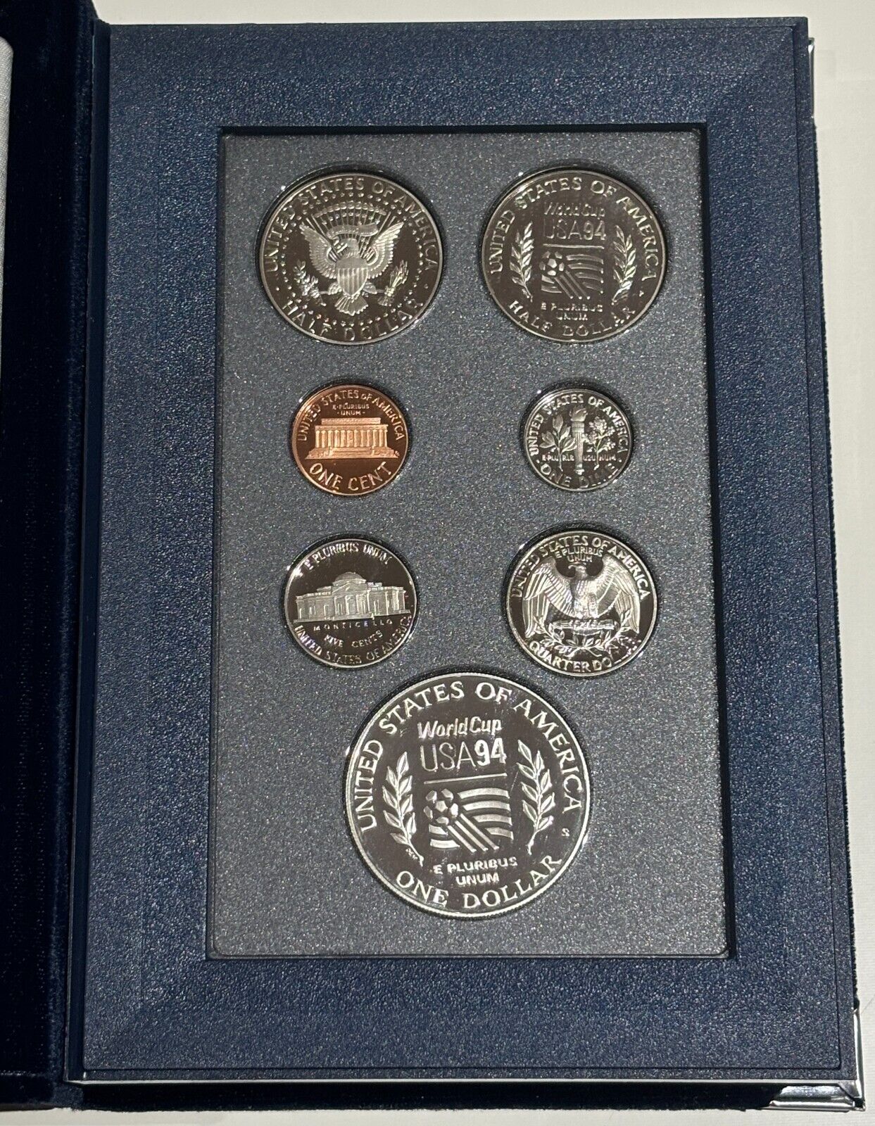 World Cup USA 1994 Commemorative Coins Prestige Set with Box and COA Silver