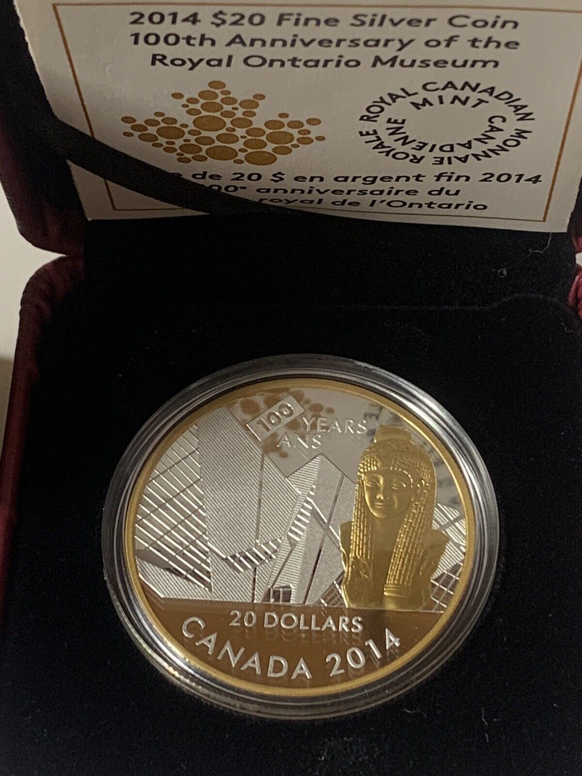 2014 $20 Fine Silver Coin 100th Anniversary of the Royal Ontario Museum Proof