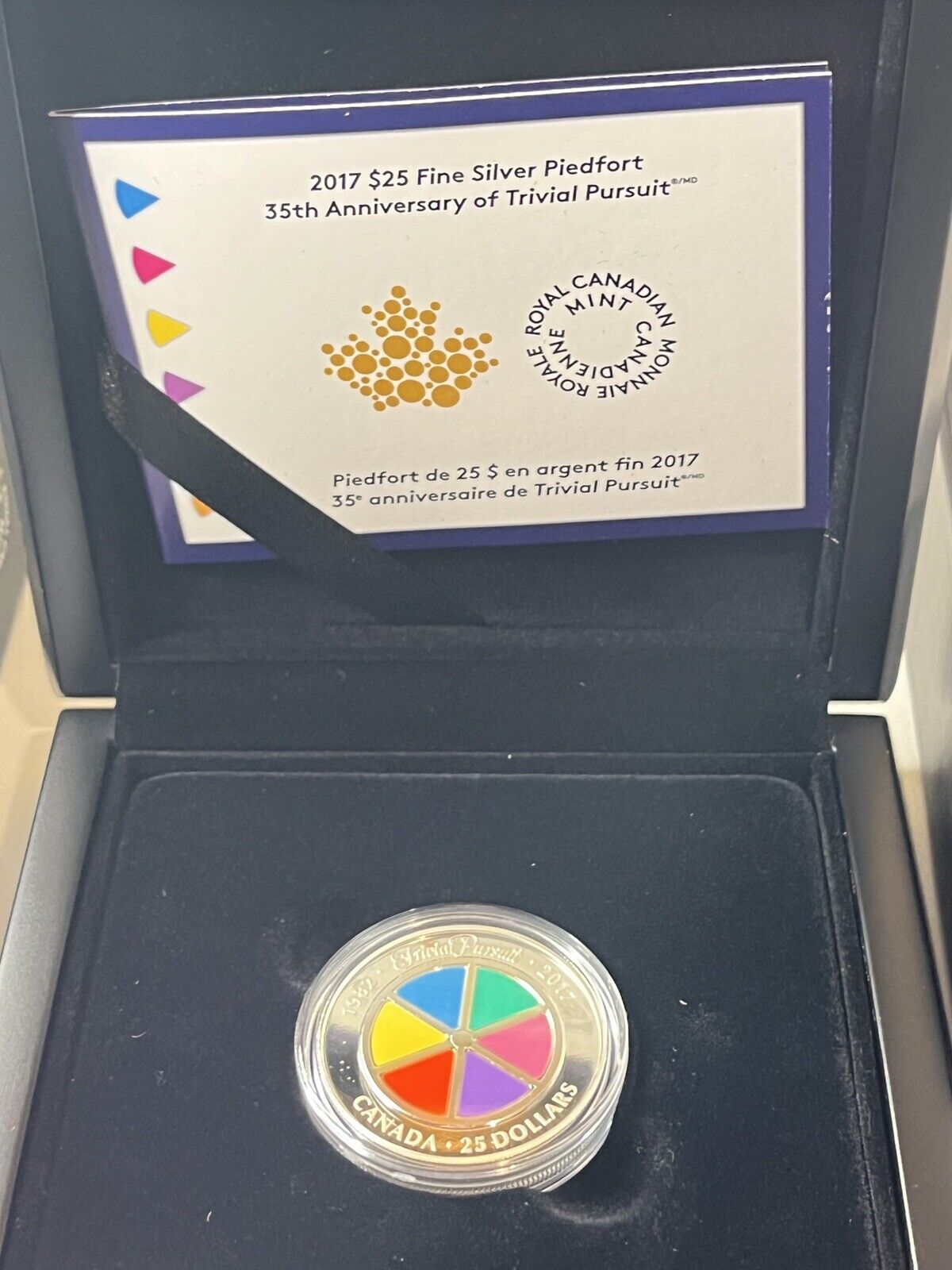 2017 $25 Piedfort 35ANV of Trivial Pursuit 1oz Silver Coin