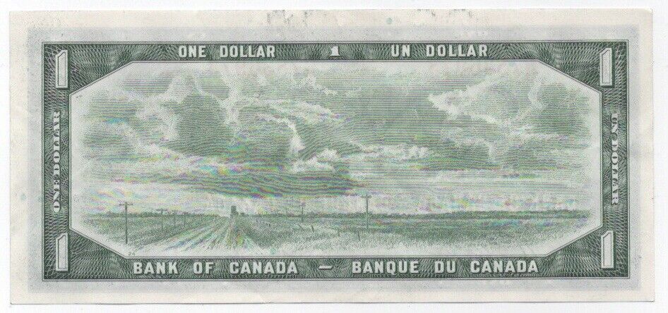 1954 $1 Canada Beattie/ Rasminsky H/M Prefix Low Print Changeover Run XF/AU