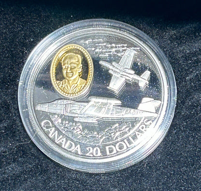 1996 $20 Aviation Series II: The Avro Canada CF-100 Canuck (Gold-Plated Cameo)