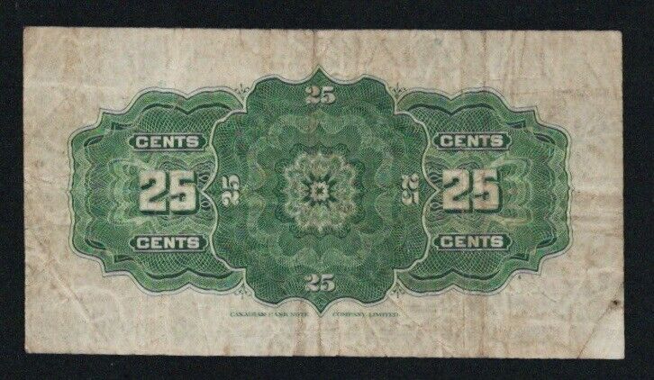 1923 Dominion of Canada 25c Shinplaster Note Boville DC-24c - VF