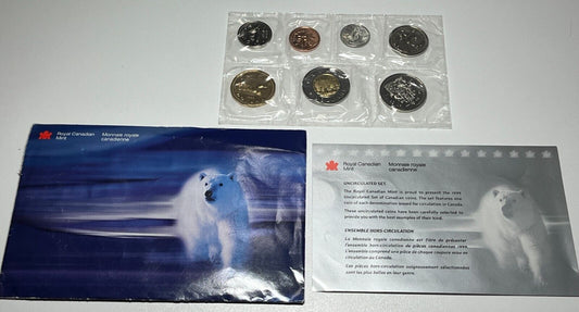 1999 Canada Prooflike PL set - Polar Bear - With Envelope And Certificate