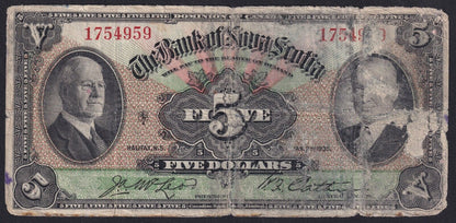 1935 The Bank Of Nova Scotia $5 Five Dollar 550-36-02