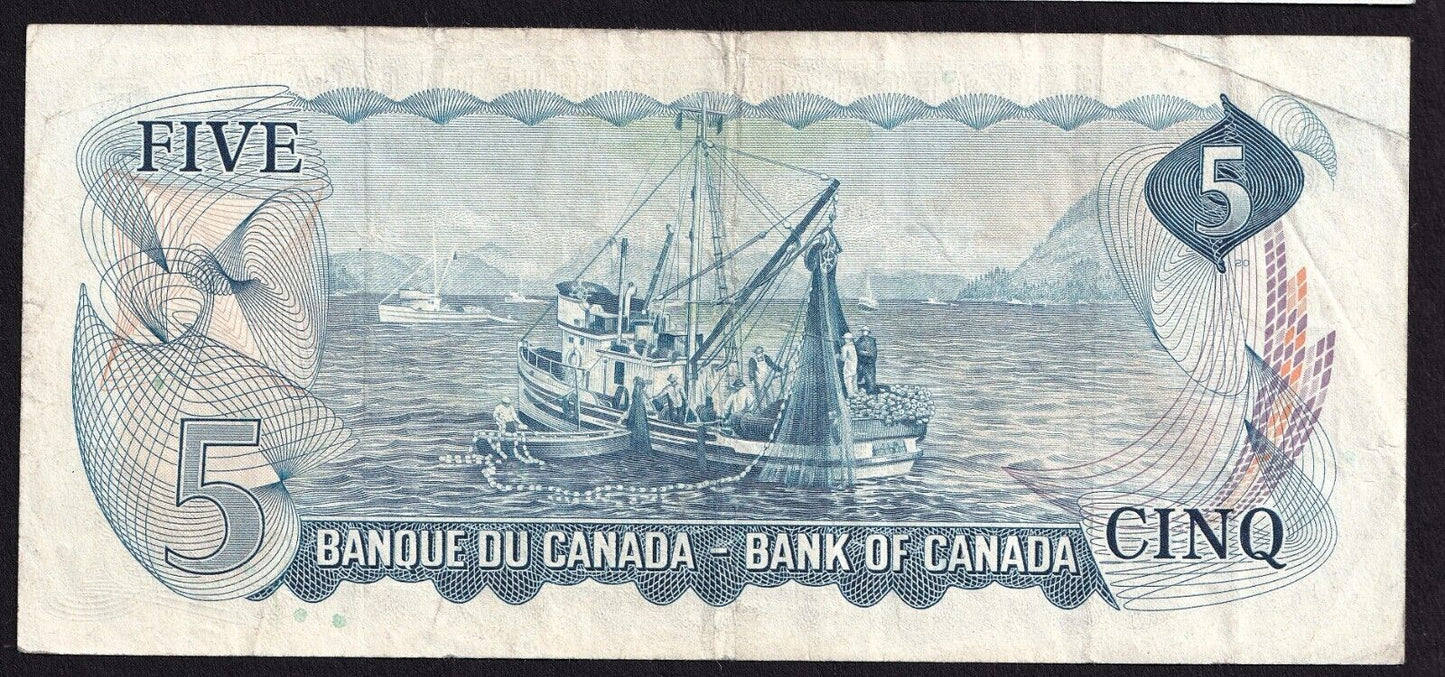 Canada 1972 $5 Five Dollar Banknote Lawson - Bouey Replacement *SP 2225941