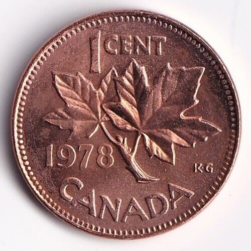 1978 Canada 1 One Cent Queen Elizabeth II Penny MS-65