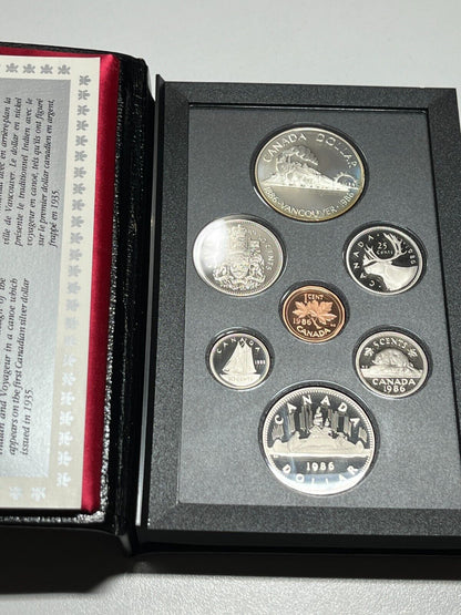 1986 Canada Double Dollar Prestige Set Vancouver Silver Dollar Mint Set With COA