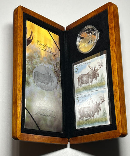 2004 Canada $5 Canadian Wildlife: The Majestic Moose Coin and Stamp Set