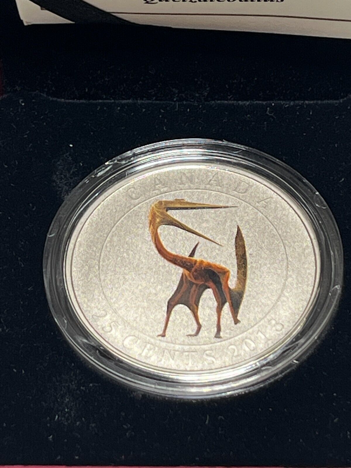 2013 Canadian Mint 25-Cent Coloured Quetzalcoatlus Prehistoric Creatures Coin