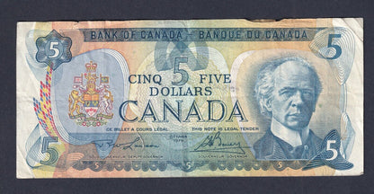 Canada 1979 $5 Five Dollar Banknote Lawson-Bouey