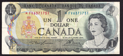 Canada 1973 $1 One Dollar Replacement Banknote Lawson - Bouey *FV 6371751