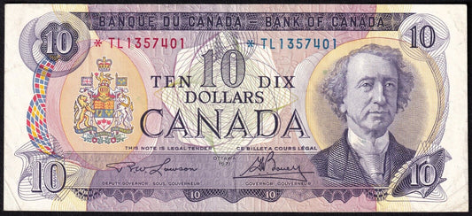 Canada 1971 $10 Ten Dollar Replacement Banknote Lawson - Bouey *TL 1357401