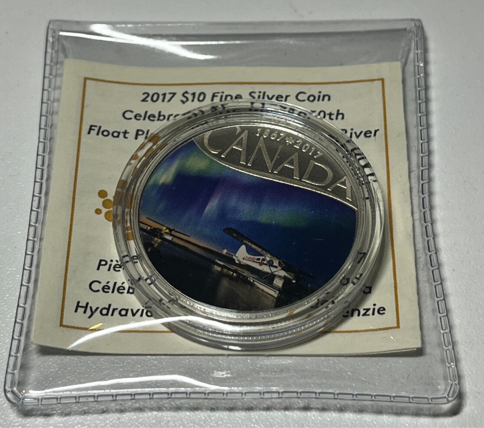 2017 Canada Silver $10 - Color - Float Planes on the MacKenzie River - No Box