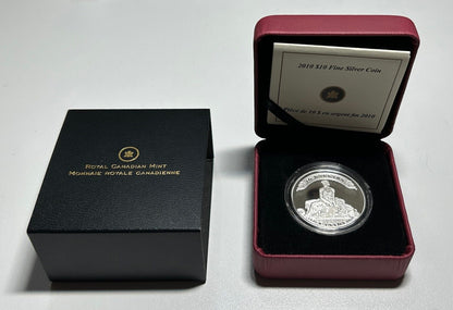 2010 Proof $10 75th Anniversary of First Bankote .9999 Fine Silver Coin