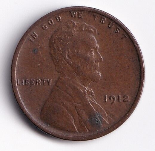 United States USA 1912 1c One Cent Lincoln Wheat Penny Bronze Coin