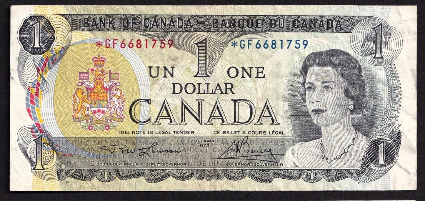 Canada 1973 $1 One Dollar Replacement Banknote Lawson - Bouey *GF 6681759