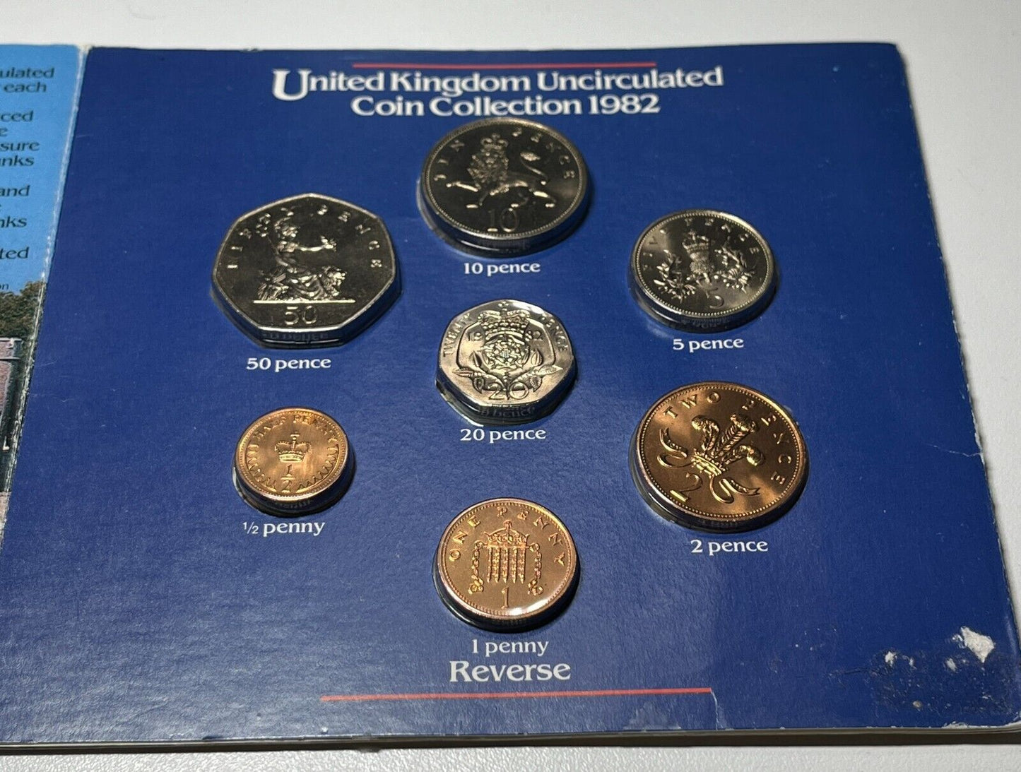 1982 United Kingdom Brilliant Uncirculated Coin Collection in Album