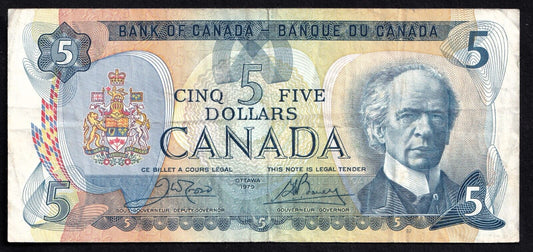 Canada 1979 $5 Five Dollar Banknote Crow-Bouey 30546972039