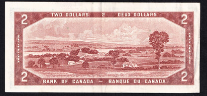 Canada 1954 $2 Two Dollar Banknote Bouey - Rasminsky B/G 5275451