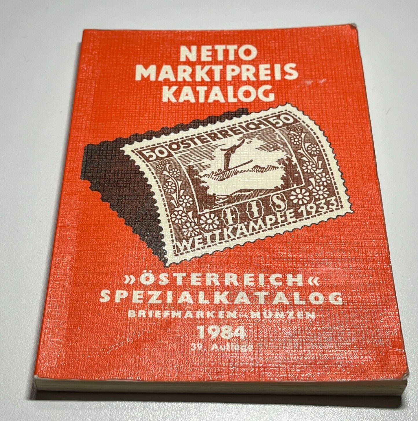 1984 Austria Stamp Price Guide Book 39th Edition Vintage 1980s Book